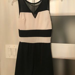 charolette russe romper with mesh neck line